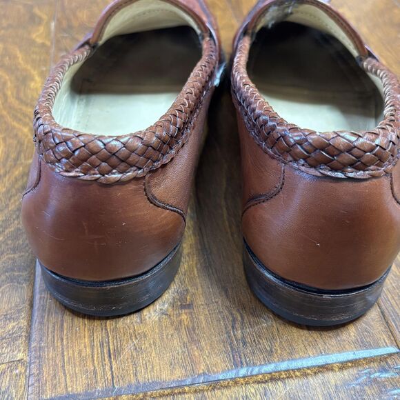 Allen Edmonds Maxfield Shoes Mens‎ Size 9.5 Brown Tassel Dress Loafers Made USA main image 6